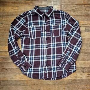 Quicksilver Men's Long Sleeve Flannel - Large